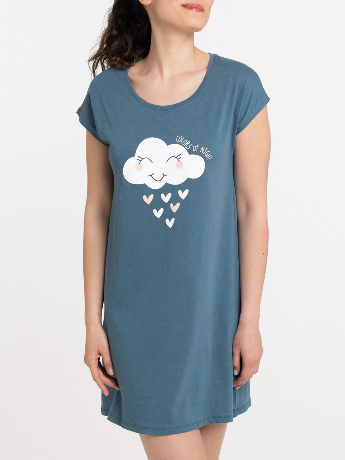 Liquette nuage bleu grisé femme