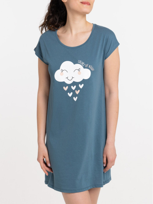 Liquette nuage bleu grisé...