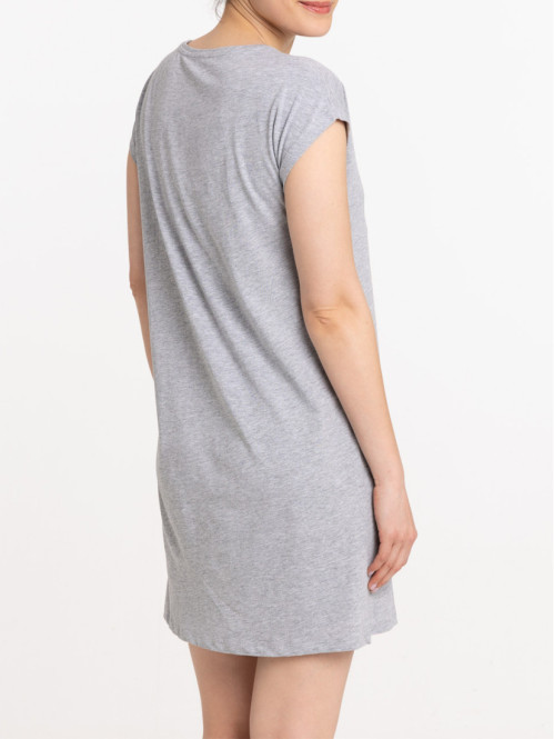 Liquette message gris chiné...