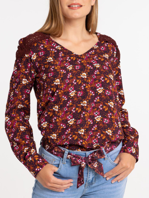 Blouse imprimée florale femme