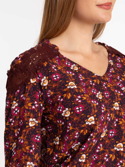 Blouse imprimée florale femme