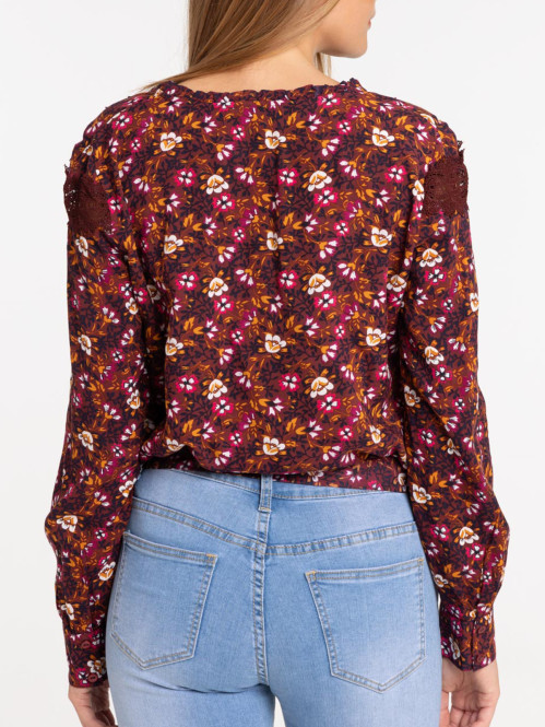 Blouse imprimée florale femme