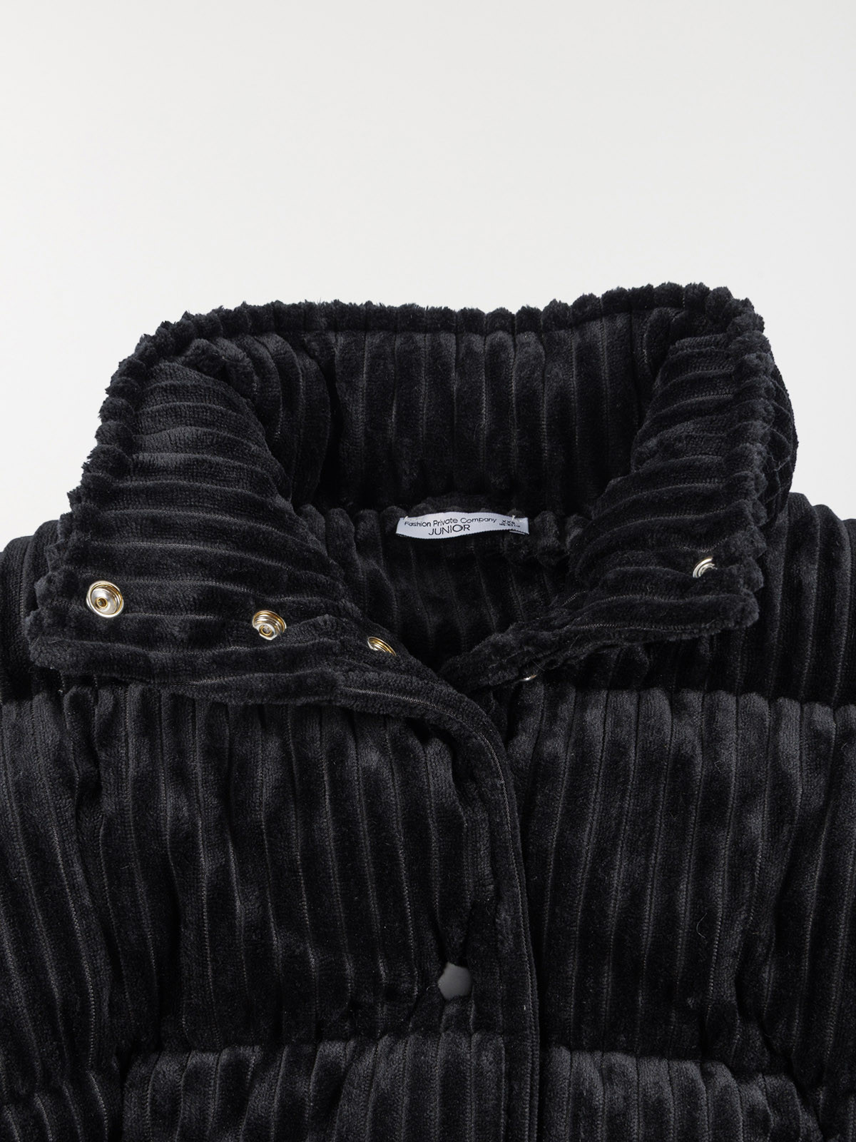 Doudoune en velours noir fille (XXS-M) Doudoune en velours noir fille (XXS-M)