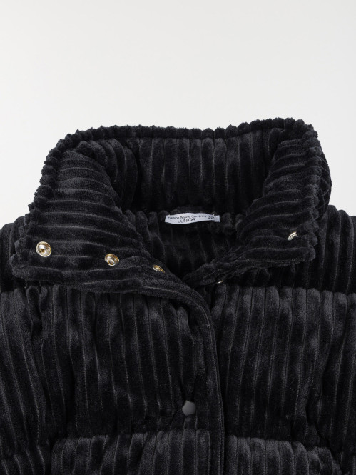 Doudoune en velours noir fille (XXS-M) Doudoune en velours noir fille (XXS-M)