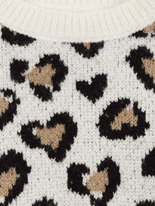 Pull motifs coeurs fille...