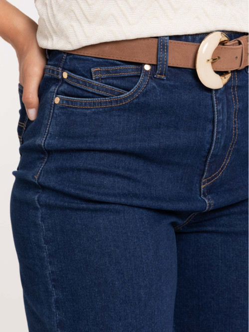 Jean wide leg brut femme