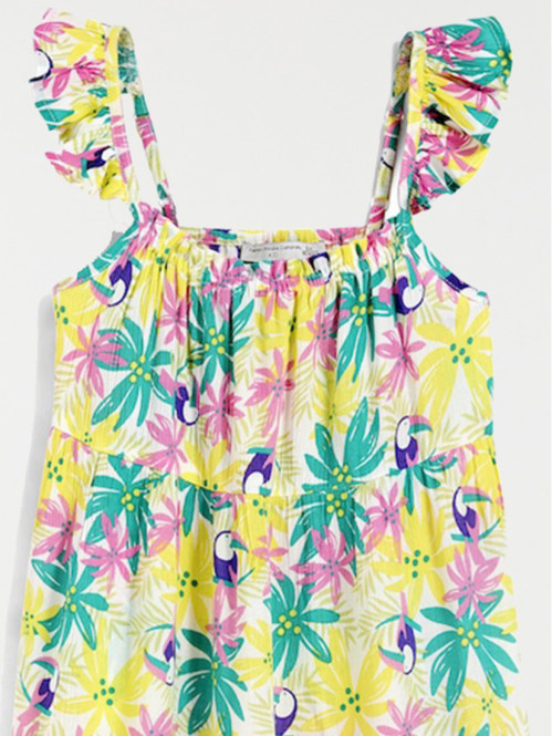 Robe imprimée à bretelles...