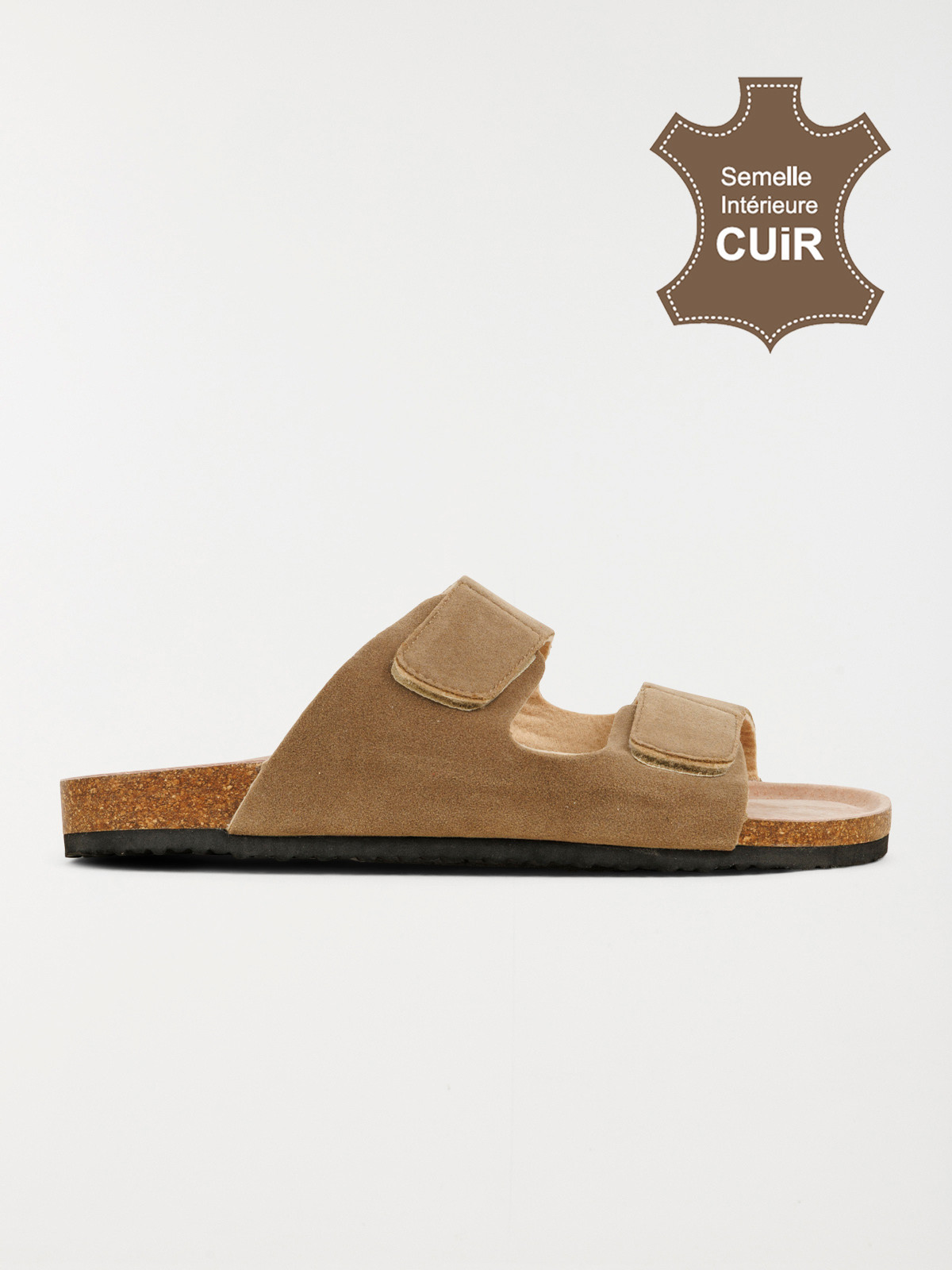 Mule homme brides scratchs (40-46)