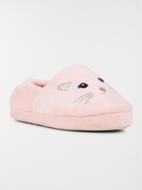 Chausson souris fille rose (31-35)