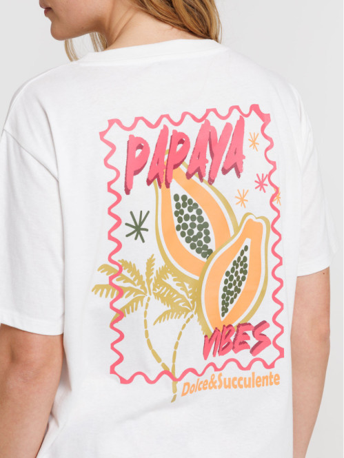 T-shirt motif papaya femme