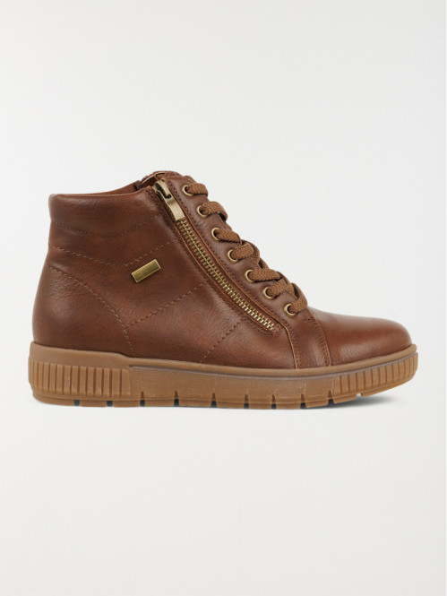 Baskets montantes cognac femme (36-41)