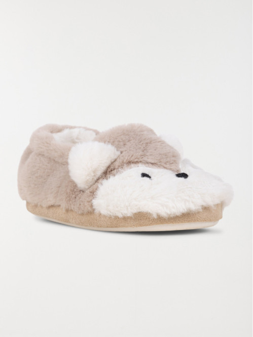 Chausson renard fille blanc...