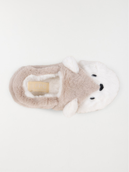 Chausson renard fille blanc...