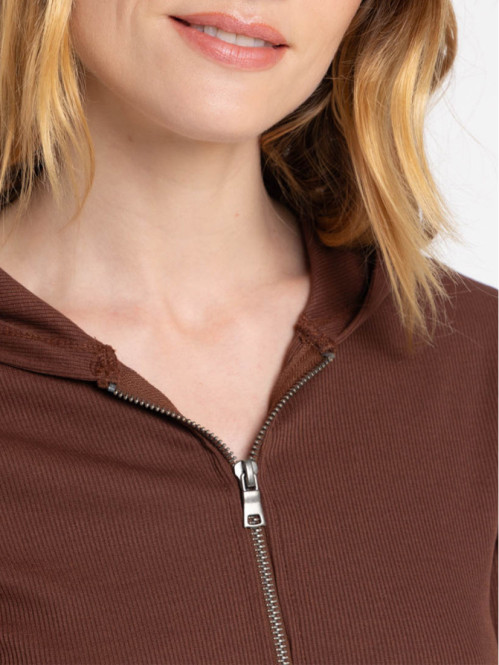 Tee-shirt zippé brownie femme