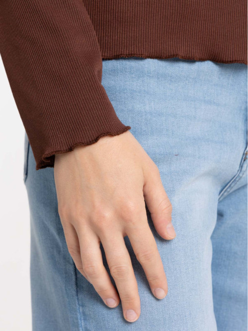 Tee-shirt zippé brownie femme