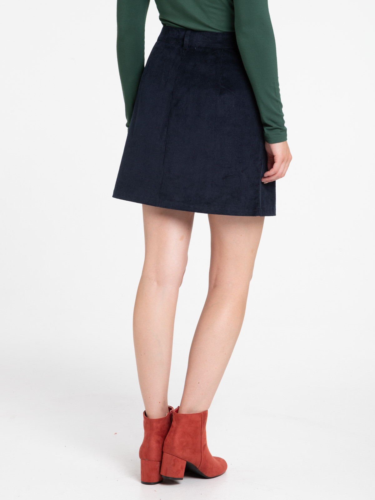 Jupe velours marine femme