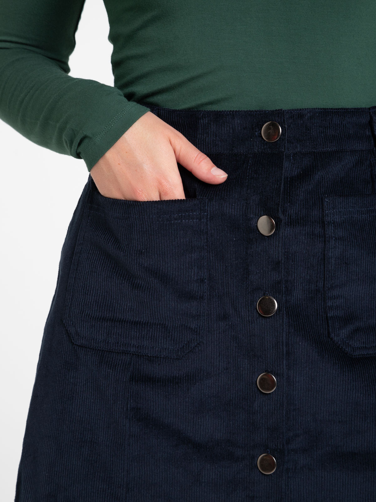 Jupe velours marine femme