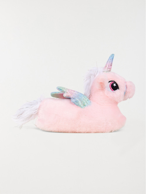 Chausson licorne fille rose (32-35)