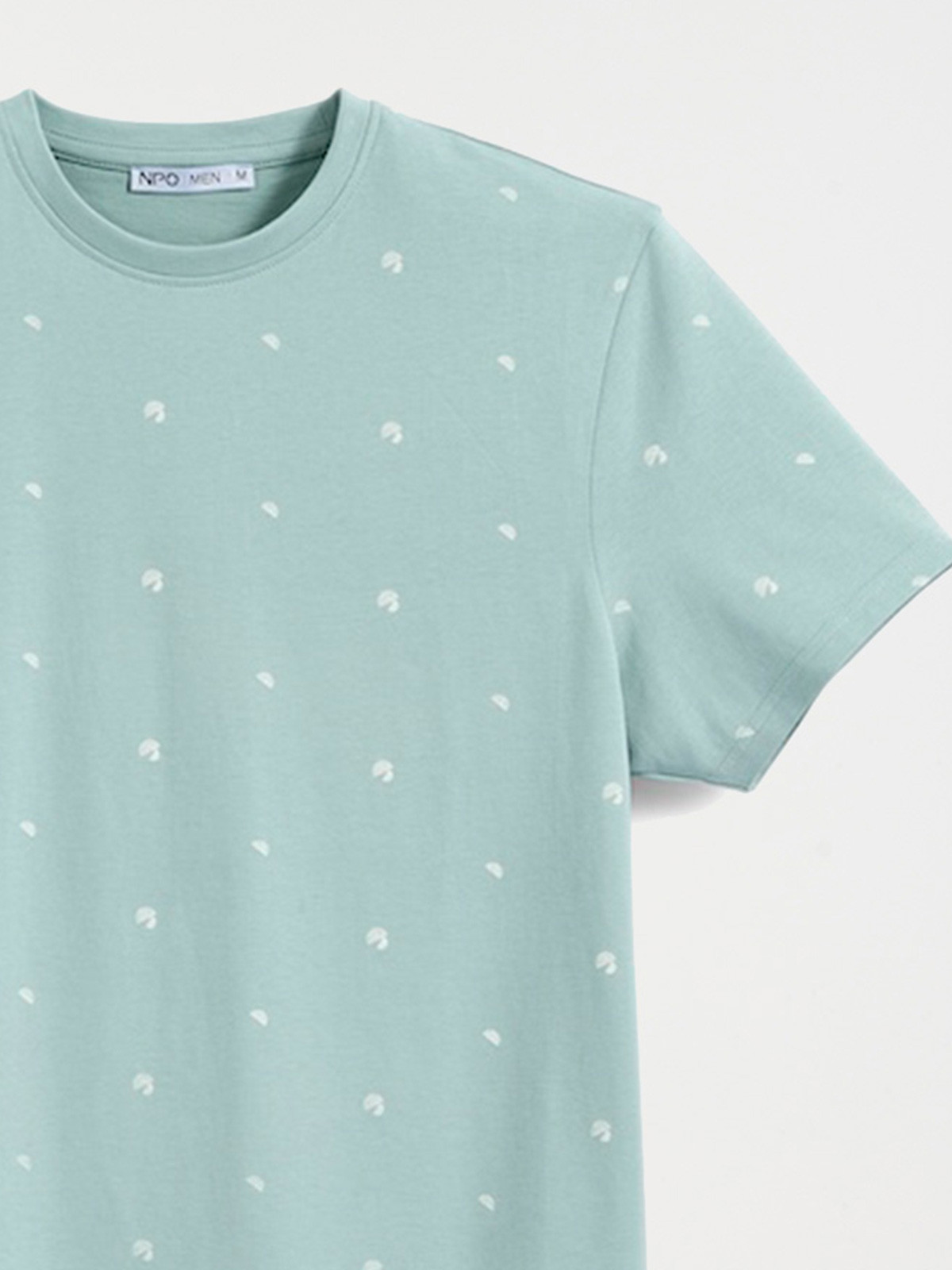 T-shirt bleu glacier imprimé homme