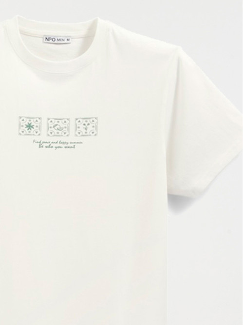 T-shirt imprimé manches...