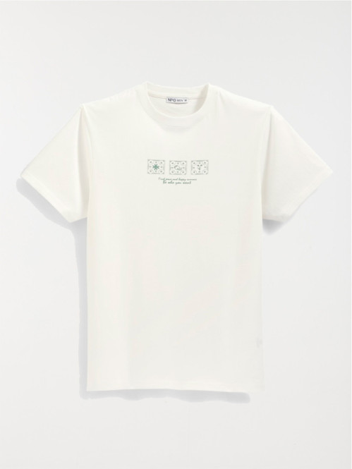 T-shirt imprimé manches...