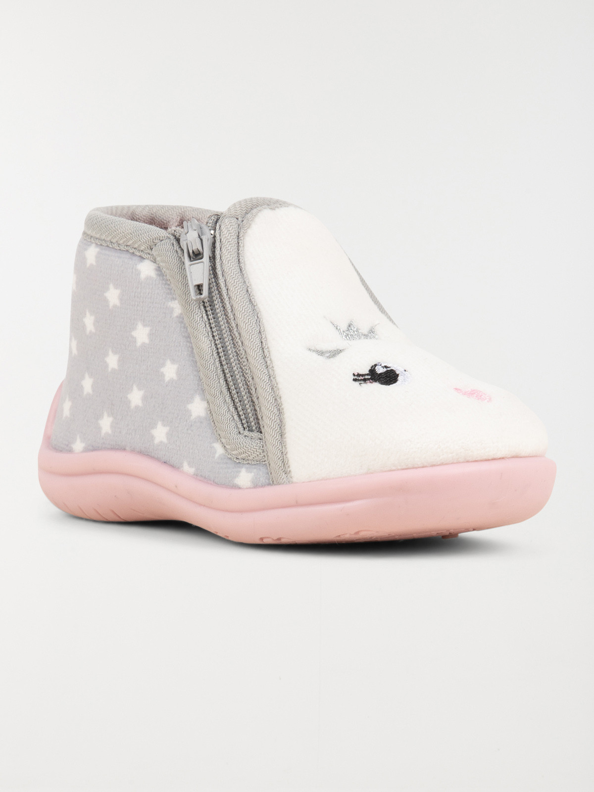 Chaussons montants blanc fille (19-25)