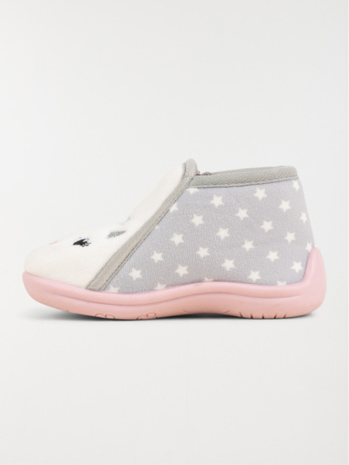 Chaussons montants blanc fille (19-25)