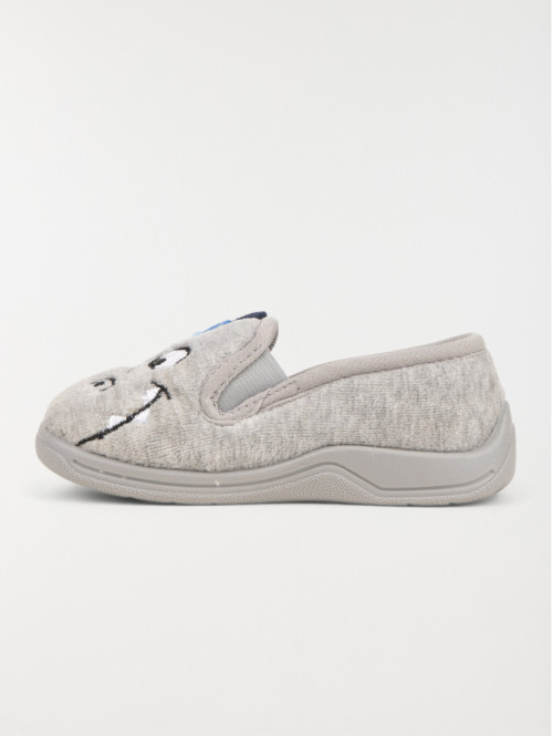 Chaussons gris dinosaure...
