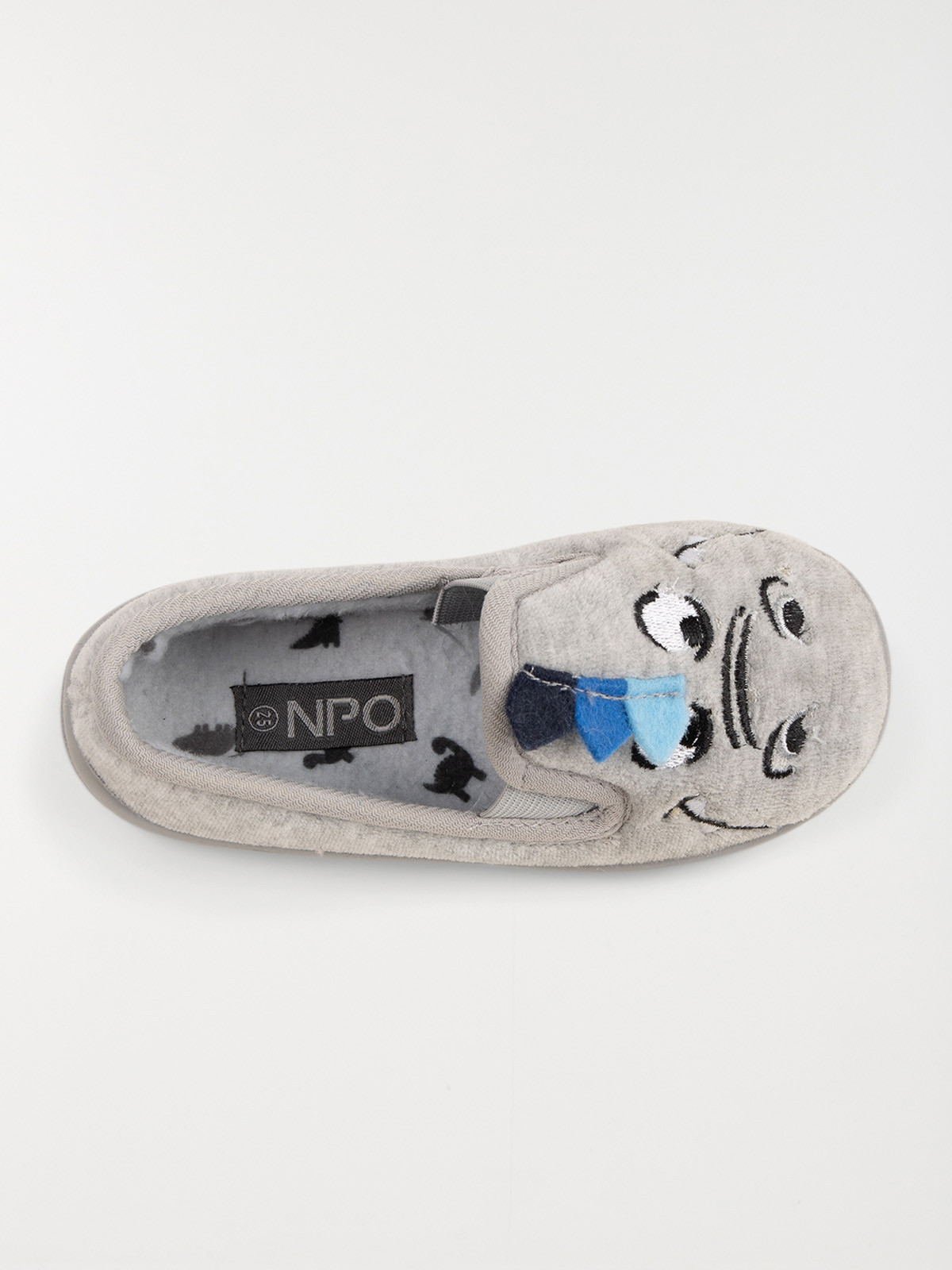 Chaussons gris dinosaure garçon (31-35)