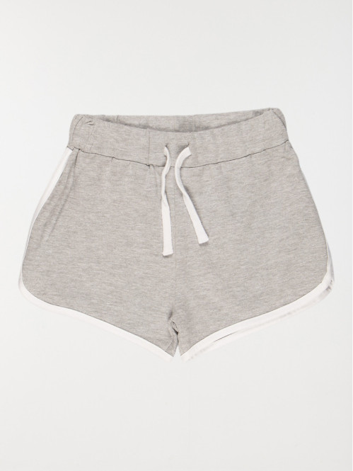 Short molleton gris chiné...