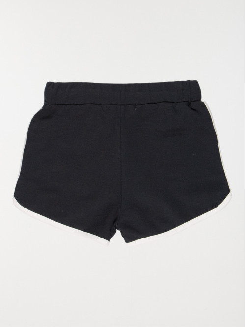 Short molleton marine fille...