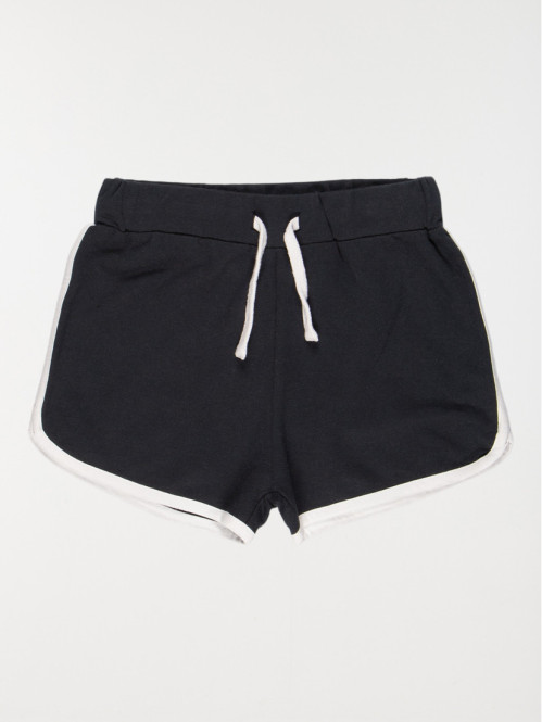 Short molleton marine fille...