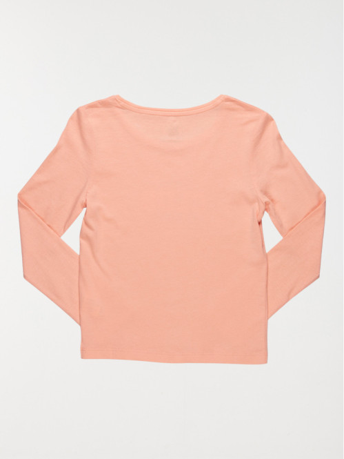 T-shirt rose imprimé fille...