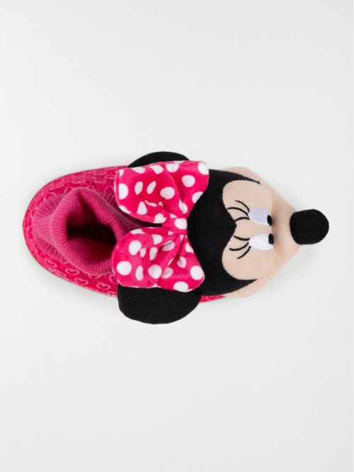 Chaussons Minnie 3D fushia (24-30)