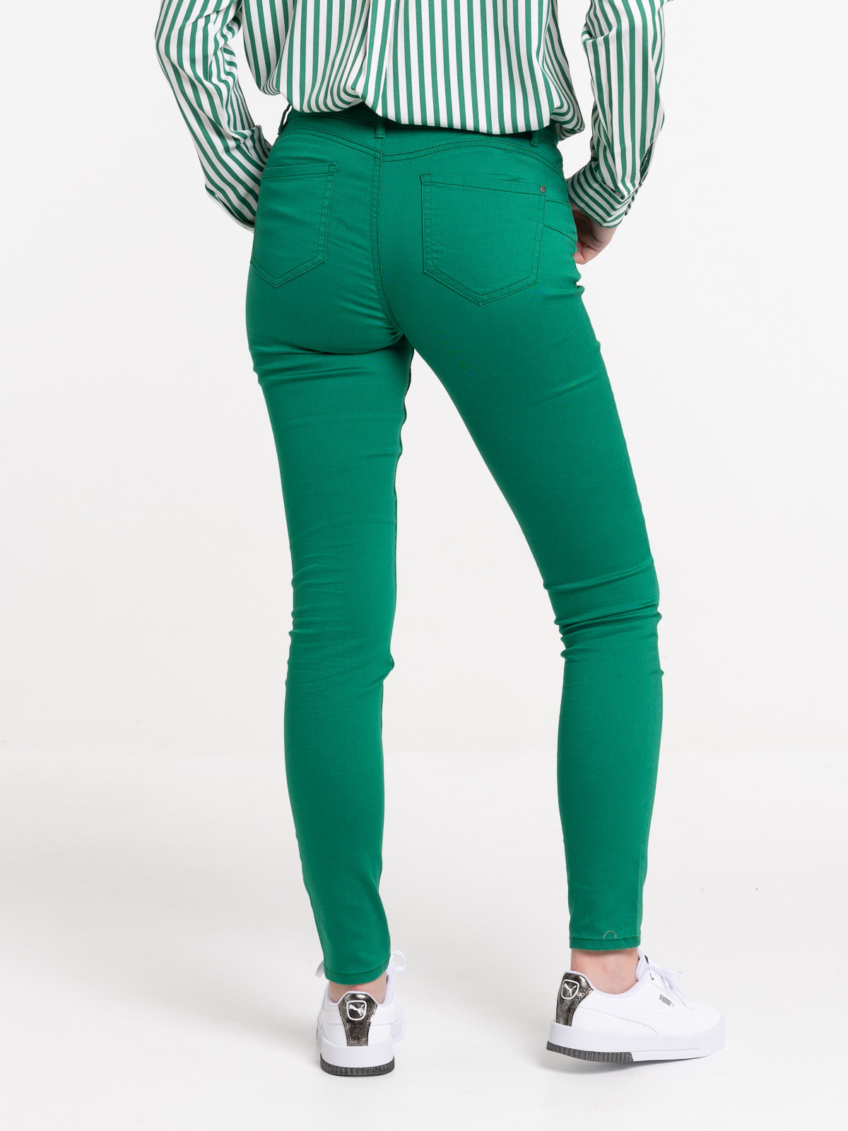 Pantalon skinny vert bosphore femme