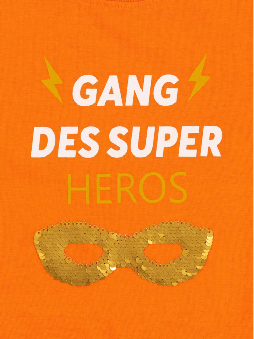 T-shirt garçon sequins...