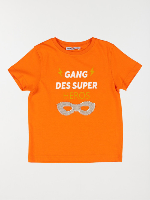 T-shirt garçon sequins...