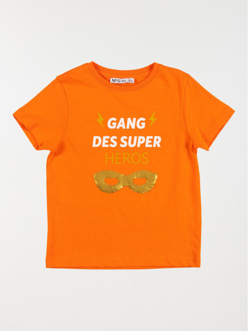 T-shirt garçon sequins...