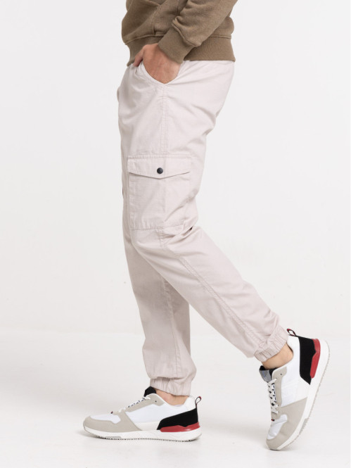 Pantalon cargo craie homme