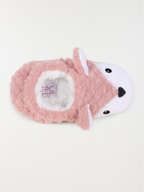 Chausson renard rose fille...