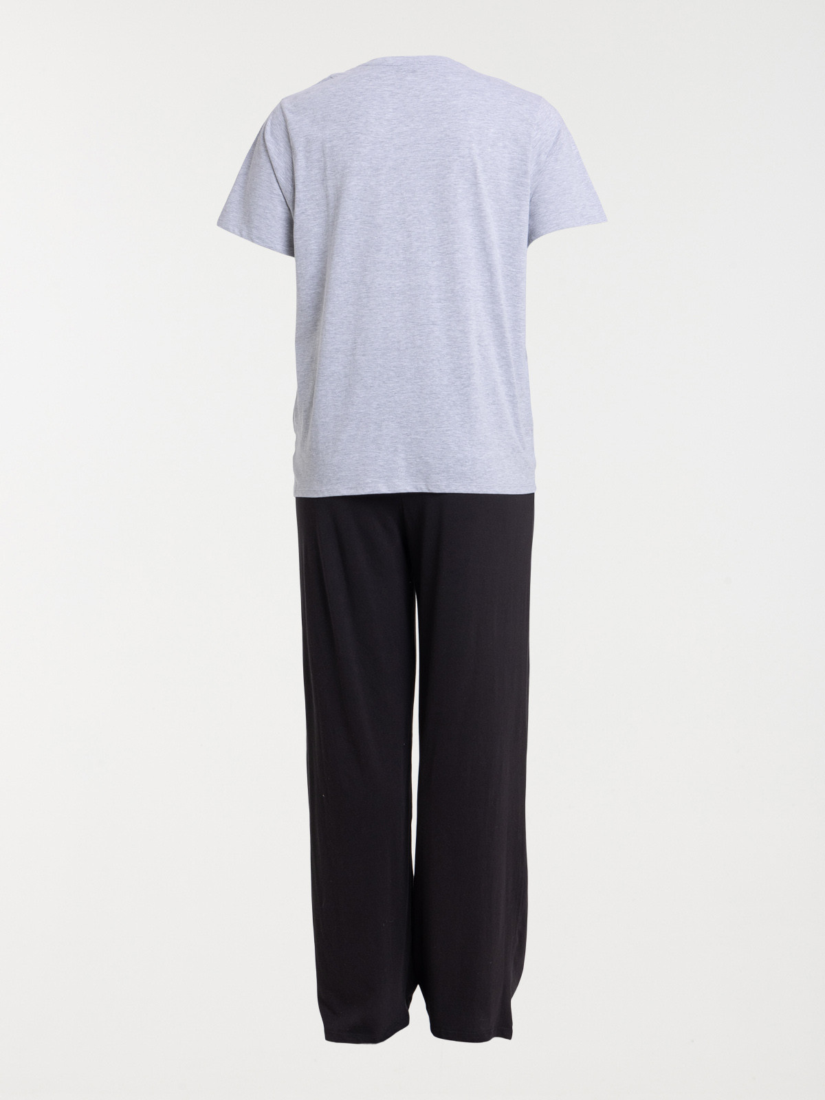 Pyjama gris chiné grande taille femme