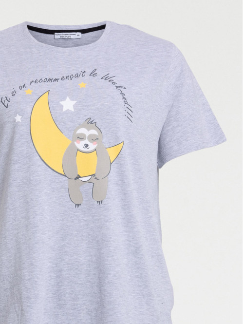 Pyjama gris chiné grande...