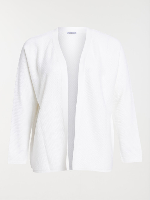 Gilet écru grande taille femme