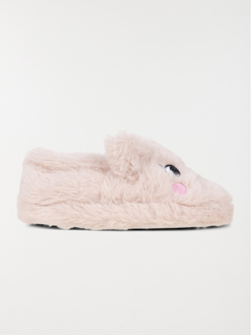 Chausson lapin beige fille (24-30)