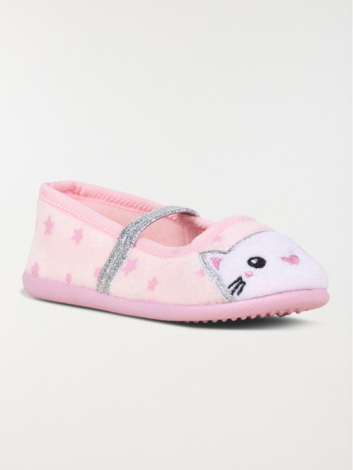 Chaussons motif chat fille...