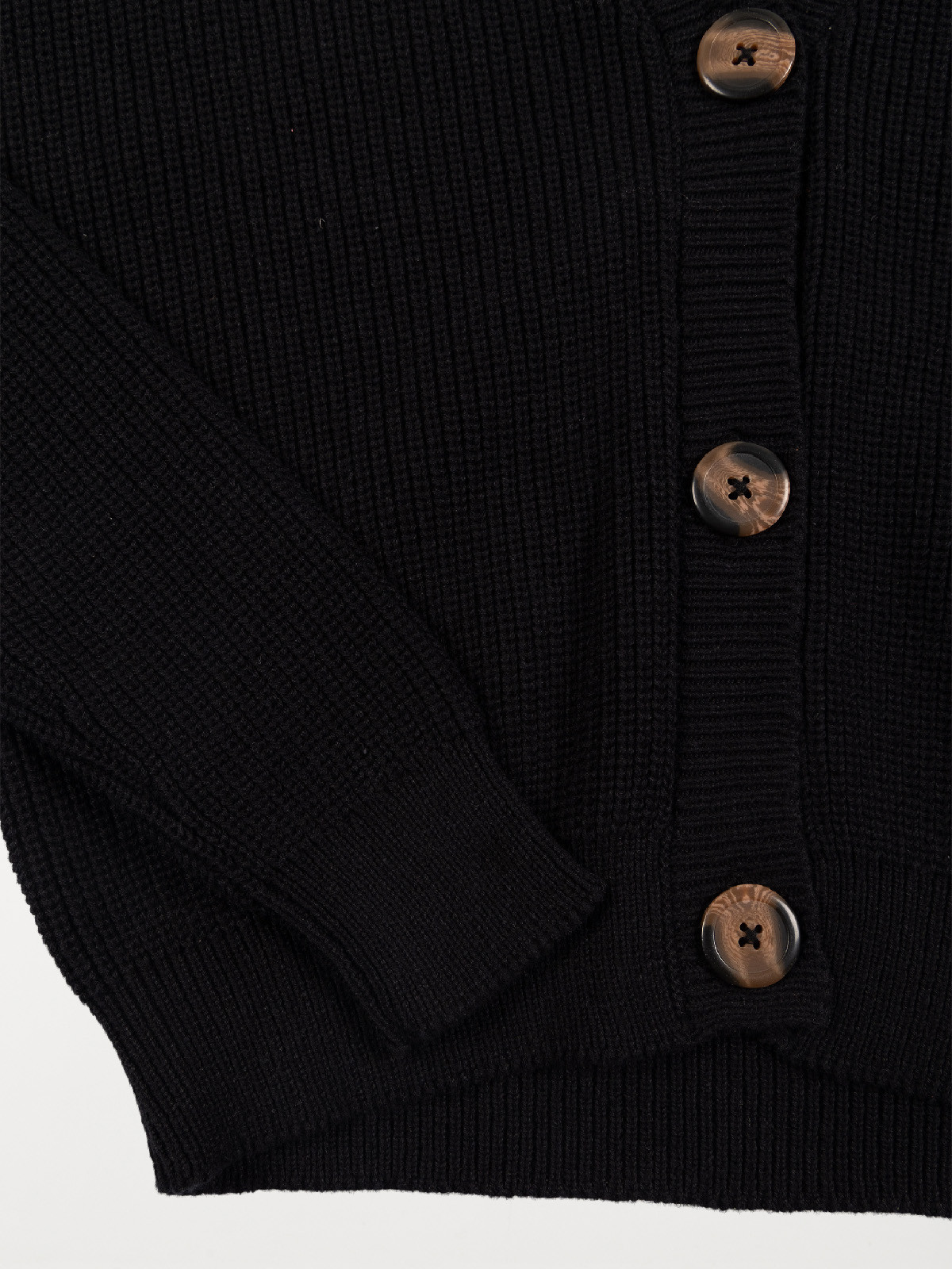 Gilet boutonné noir fille (XXS-M)