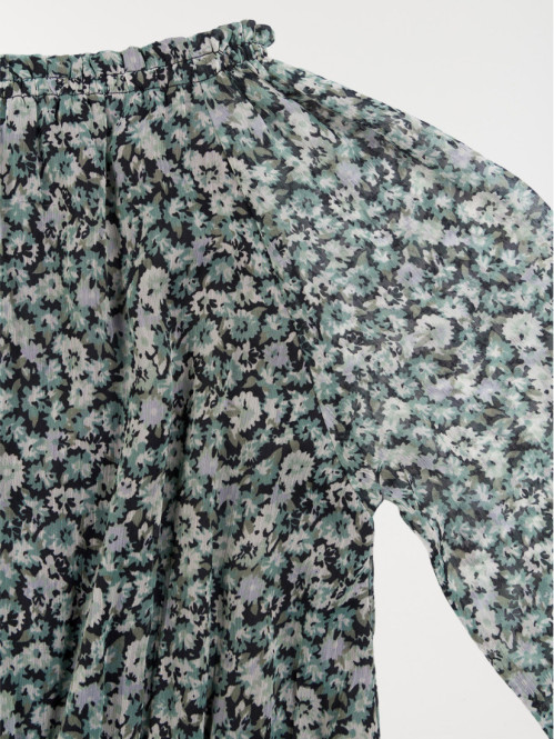 Robe voile fleuri fille...