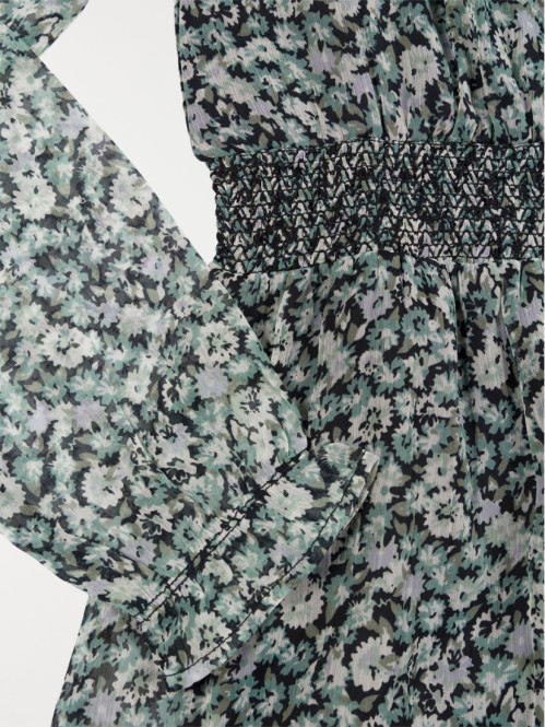 Robe voile fleuri fille...