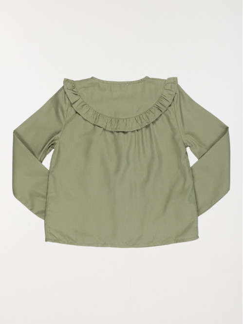 Blouse unie vert camou...