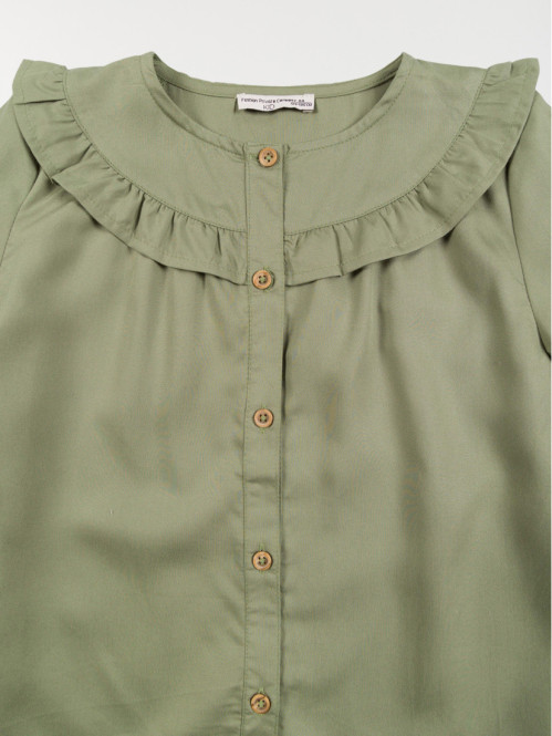 Blouse unie vert camou...